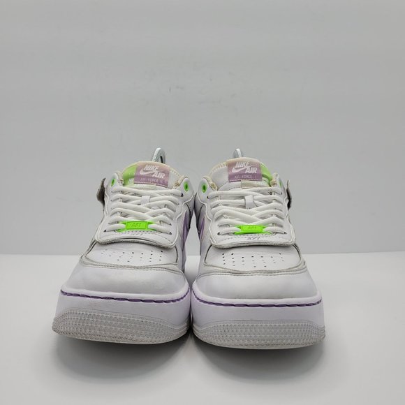 Nike Air Force 1 Low Shadow White Electric Green Womens Shoe DD9684-100 Size 8.5 - Picture 3 of 8